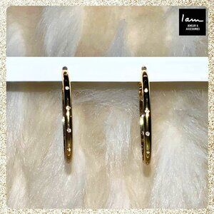 ✨ Gold Plated Hoop Earrings NWOT by I Am